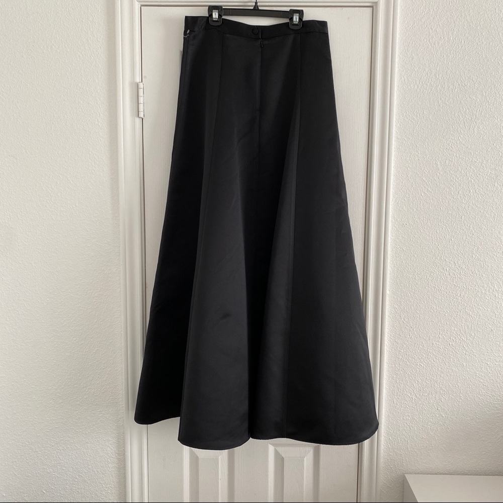 Vintage black satin maxi ball gown skirt - Picture 3 of 5